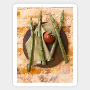 Asparagus and tomato Sticker